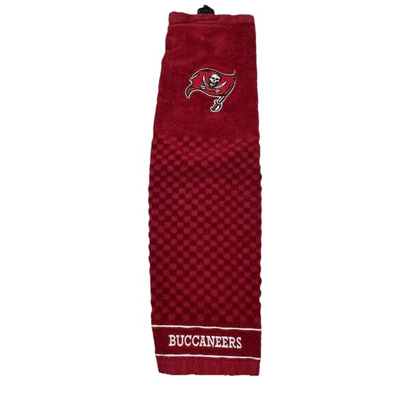 Tampa Bay Buccaneers Embroidered Golf Towel With Hook NFL Football Bucs - Picture 2 of 5